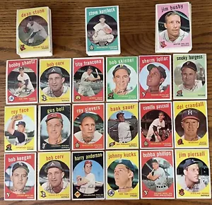 1959 Topps Baseball Starter Lot, 118 Mostly Dif, Bobby Shantz, Bob Cerv, P, F, G - Picture 1 of 10