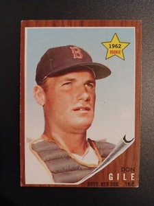 SET BREAK 1962 Topps Vintage Baseball VG #244 Don Gile Boston Red Sox Rookie RC 