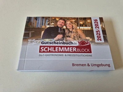 Schlemmerblock Bremen & Umgebung 2025/2026, Gutscheinbuch, NEU - Bild 1 von 2