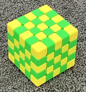 5 X 5 CHECKERBOARD CUBE TWISTY PUZZLE /CUSTOM - Picture 1 of 8