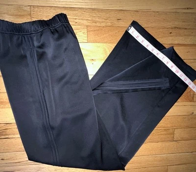 $395 VINCE Mujer’s Satén Pull On Pantalones de Pierna Ancha en Cobalto Talla XL/32 Entrepierna Foto 1 de 4