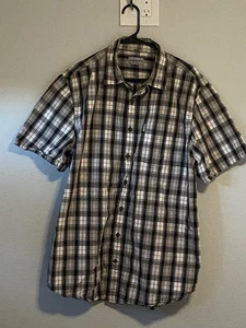 Camisa Carhartt Abotonada Para Hombres XL Alta Calce Relajado Cuadros Manga Corta Occidental - Imagen 1 de 14