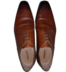 Magnanni Oxford-Schuhe Derby Cognac Leder Saks Fifth Avenue Herren 10,5 M 22118 - Bild 1 von 8