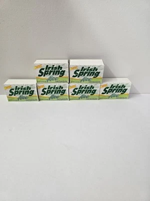 Vintage Irish Spring Aloe Soap Bars Lot of 6 Total - 4.5 oz bar - Image 1 of 4