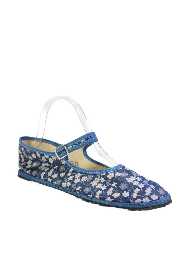 Sapatos femininos Vibi Venezia estampa floral plano Mary Jane azul tamanho 9 - Imagem 1 de 4