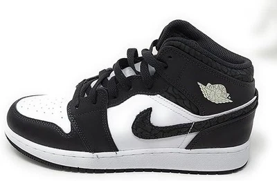Big Kid's Jordan 1 Mid SE "Panda Elephant" Off Noir/Blk-Wht (FB9909 001) Foto 1 de 4