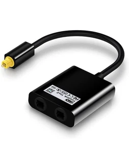 EMK Optischer Splitter 1x2 1 In 2 Out Glasfaser Audio Splitter Toslink Adapter.. - Bild 1 von 5