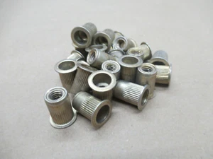 AUVECO 19220 STEEL INSERT NUTS YELLOW ZINC M6-1.0 GM 25 PCS UPC: 821641192202 - Picture 1 of 4
