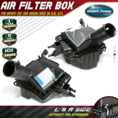 2x Cajas de filtro de admisión de filtro de aire izquierdo y derecho para Infiniti G35 G37 Nissan 350Z Foto 1 de 4
