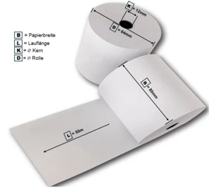 50 Stk. Thermorollen Kassenrollen Bonrollen 80mm x 50m x 12mm - 50 Rollen - Bild 1 von 1