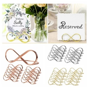 Wedding Table Number Card Holder 8 Shaped Photo Memo Note Clip Stand Party Decor - Picture 1 of 15