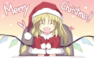 Anime girls santa costume touhou blonde flandre scarlet CCG Gaming Mat Desk - Picture 1 of 1