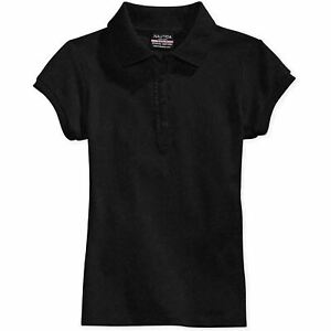 Nautica Girls' School Uniform Ruffle Button Polo - Big Kid  M 8/10