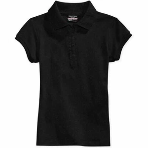 Nautica Girls' School Uniform Ruffle Button Polo - Big Kid  M 8/10 - Picture 1 of 1