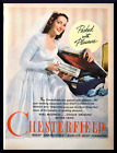Chesterfield Cigarettes "Packed With Pleasure" Packing Bride 1945 Tobacco Ad