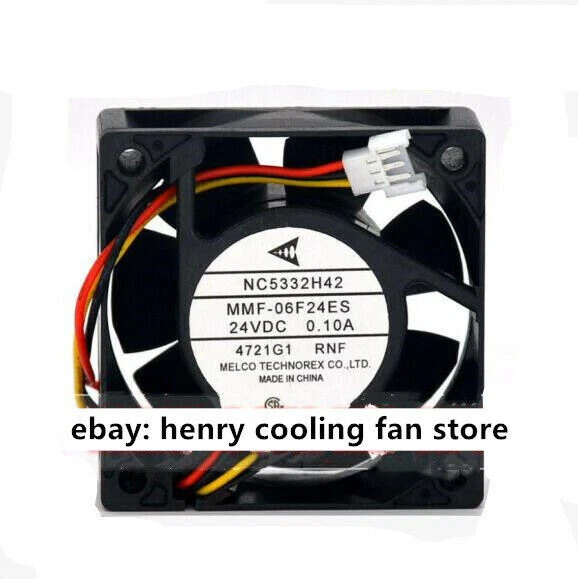 For Melco MMF-06F24ES-RNF DC 24V 0.10A 60*60*25MM Inverter Cooling Fan - Image 1 of 1