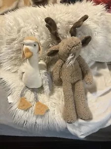 Bunnies By The Bay Avery The Aviator Snow Goose 12” & Bruce Moose 15” Plush - Picture 1 of 13