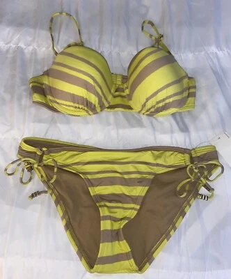 Traje de baño Bar III 2 piezas con aros Haute Yacht bikini parte superior e inferior M amarillo (B2) Foto 1 de 3