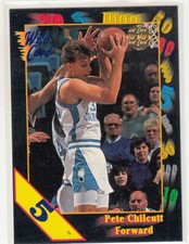 PETE CHILCUTT 1991-92 Wild Card NCAA 5 Stripe Parallel #95 North Carolina Mint