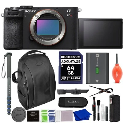 Sony a7CR Full Frame Mirrorless Camera Body (Black) ILCE-7CR/B +Accessory Bundle - Image 1 of 4