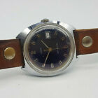 VINTAGE TIMEX BLUE DIAL DATE MANUAL WIND MAN'S WATCH /D009