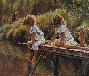 Steve Hanks  " Watching and Reflecting  " S/N  #488/500 Very Rare 1991 MINT - Picture 1 of 8