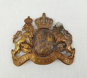 WW1 Imperial German Bavarian Pickelhaube Helmet Plate - Picture 1 of 5