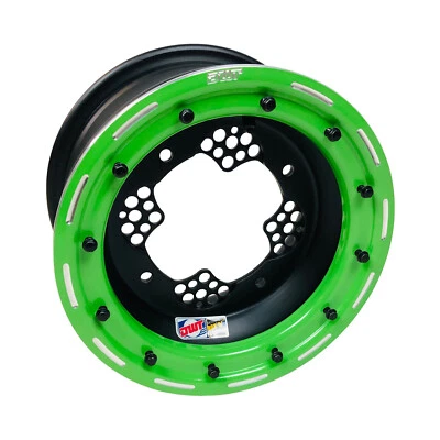 DWT ROK'N LOK Front Green Beadlock Rim Wheel 10" 10x5 3+2 4/144 KFX 450R 400 250 - Image 1 of 3