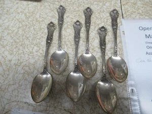 Royal Plate Co. Rosalie Beauty Rose CUCHARADITA 6" Lote de 6 ROPA PLANA PLATEADA - Imagen 1 de 6