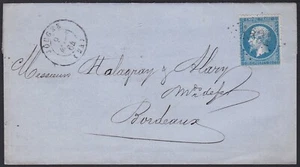 Antigua Cubierta Clásica, OFCV0227 Francia Sc26 Napoleón, Mar. 09. 1864. - Imagen 1 de 2
