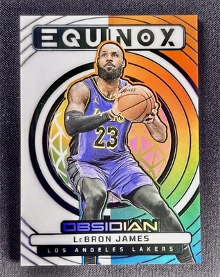 /15!! 2024-25 Panini Obsidian LeBron James #26 Hot Springs Flood Equinox Lakers - Image 1 of 2