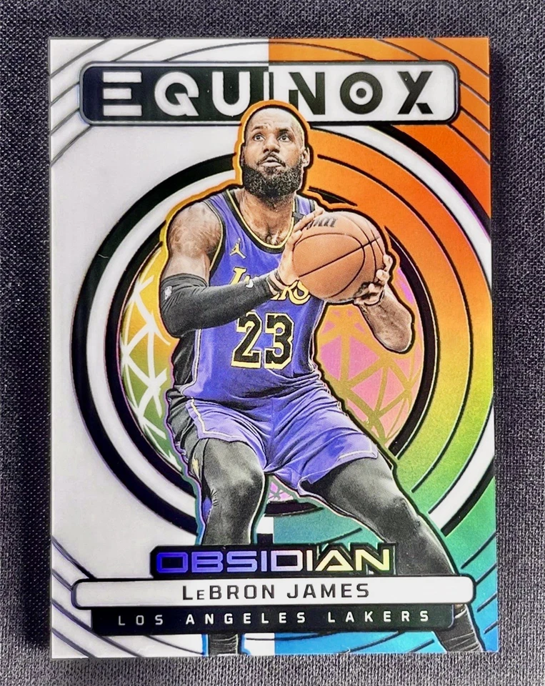 /15!! 2024-25 Panini Obsidian LeBron James #26 Hot Springs Flood Equinox Lakers - Image 1 of 2