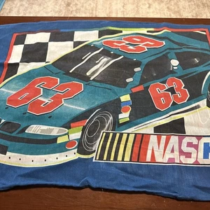 Vintage NASCAR Standard Kissenhülle doppelseitiger Rennwagen Druck - Bild 1 von 2