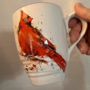 Taza de café Dean Crouser acuarela cardinal DEMDACO 16 oz gres - Imagen 1 de 5