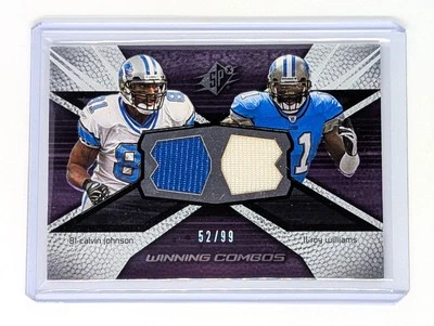 2008 SPx Winning Combos 99 #WC46 Roy Williams Calvin Johnson/99 Detroit Lions Foto 1 de 2
