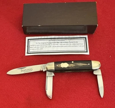Карманный нож Shapleigh Buffalo Horn с 3 лезвиями Stockman, Германия/ST.Louis, сертификат подлинности - Изображение 1 из 4