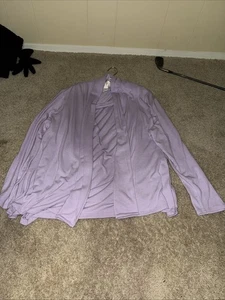 Maglione donna - COLDWATER CREEK - cardigan camicia viola chiaro classico BOHO -2X - Foto 1 di 3