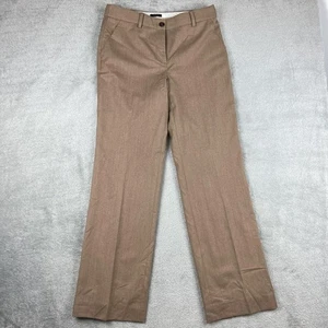 Talbots Pants Womens 2 Brown Italian Flannel Windsor Wool Blend Dress Career - Picture 1 of 7