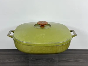 Vintage JC Penny Lg Aluminium Quadrat Pfanne Olivgrün Kochgeschirr - Bild 1 von 16