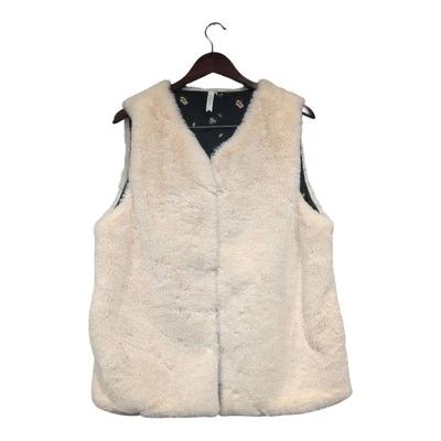 Chaleco de piel sintética reversible floral negro crema Matilda Jane para mujer talla L Foto 1 de 4