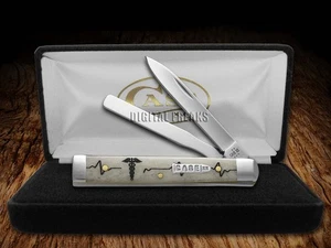 Case xx Knife Baby Doc Medical Symbol Natural Bone 12513MS Pocket Knives - Picture 1 of 4
