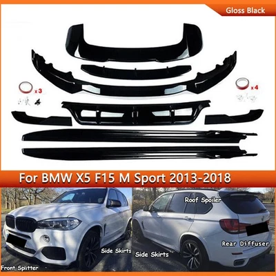 Full Body Aero Kit For 2013-218 BMW X5 F15 MP Front Lip Rear Spoiler Side Skirt Foto 1 de 4