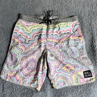 RVCA MENS ARTIST NETWORK PROGRAM SWIMTRUNKS  BOARD SHORTS SIZE 31 (M) - Image 1 of 4