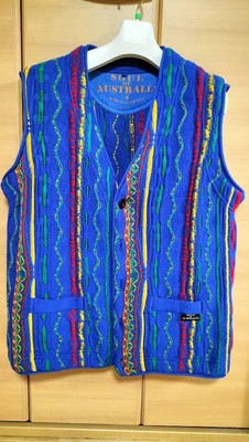 SOUL OF AUSTRALIA COOGI 3D Knit Vest Multicolor Size-M Unworn Made In Australia - Image 1 of 4