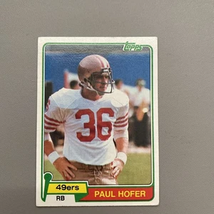 Paul Hofer, 1981 Topps, #302, San Francisco 49ers - Imagen 1 de 2