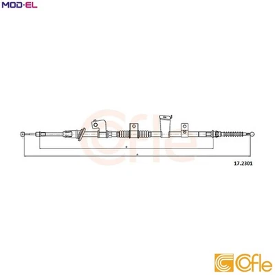 CABLE TIRAR FRENO DE ESTACIONAMIENTO 17.2301 PARA MITSUBISHI OUTLANDER/SPORT ASX/SUV/Van 1.8L Foto 1 de 4