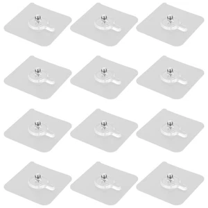 12 PCS Picture Hangers No Trace Screw Sticker Hooks for Hard Walls Concrete - Bild 1 von 12