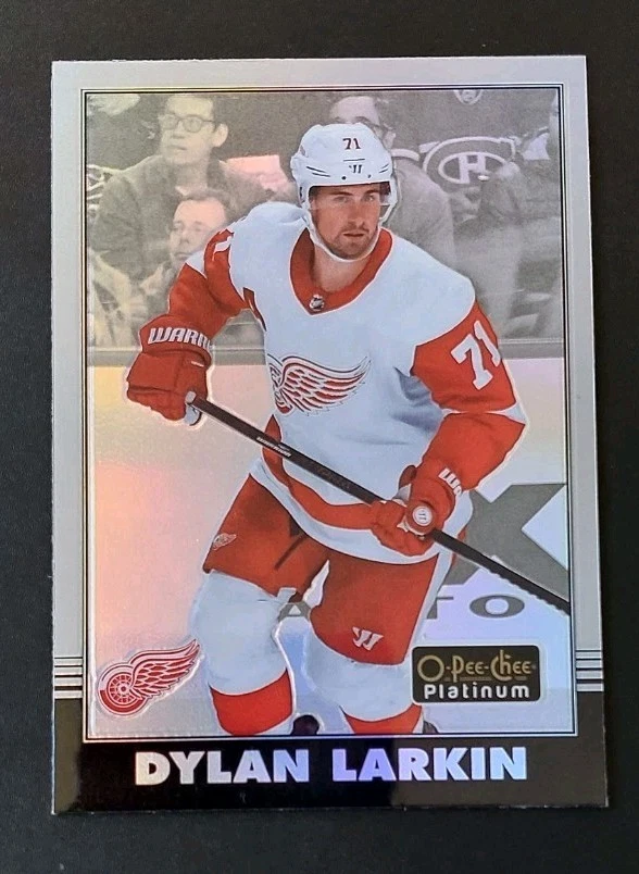 2020-21 O-Pee-Chee Platinum Dylan Larkin Retro Rainbow Card #R11 - Image 1 of 2