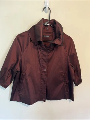 Samuel Dong M Crop Taffeta Short Sleeve Jacket - Image 1 of 4