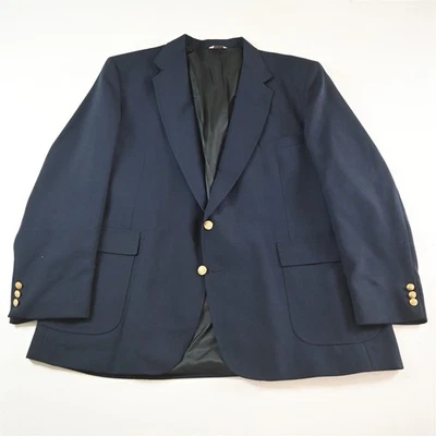 Chaqueta Blazer Abrigo Deportivo De Colección Hecha en EE. UU. 52L Azul Marino Dorado Botón Lúpulo Para Hombre Foto 1 de 4